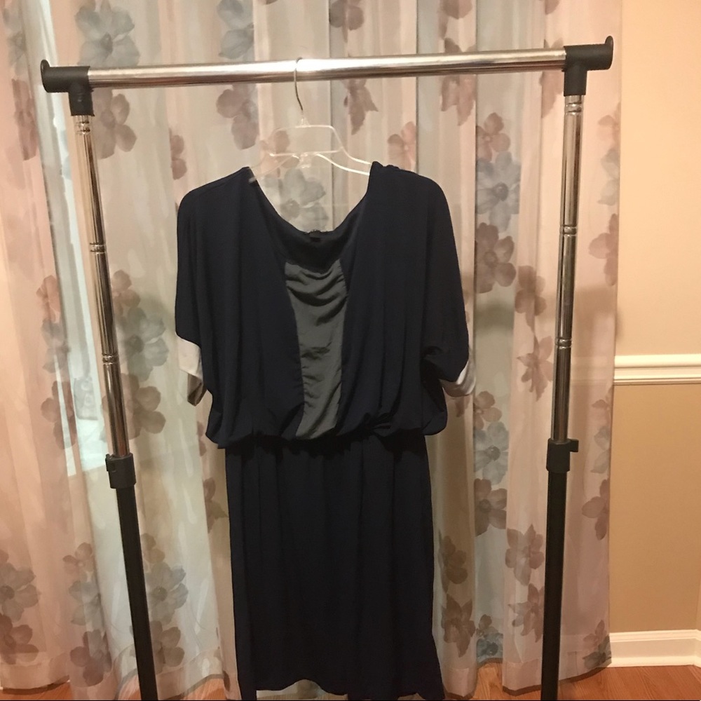 Dark Blue and Grey Dress